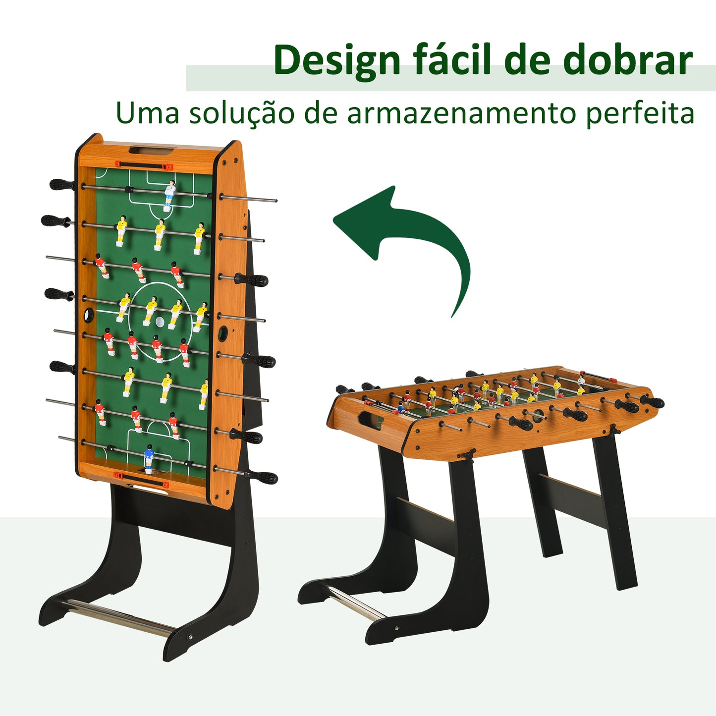 Mesa de Matraquilho Dobrável Matraquilho com 22 Jogadores e 2 Placares para Crianças e Adultos 98x42x62, cm Madeira e Preto