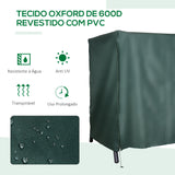 Outsunny Capa para Móveis de Jardim Capa Protetora para Baloiços de Exterior com Zíper 177x114x152cm Verde