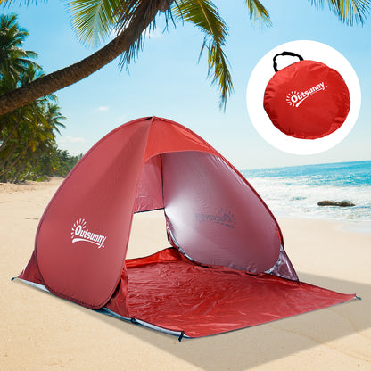 Outsunny Tenda Pop-up Instantâneo e Portátil com Janelas Protetoras para Piquenique, Praia e Camping com Proteção UV