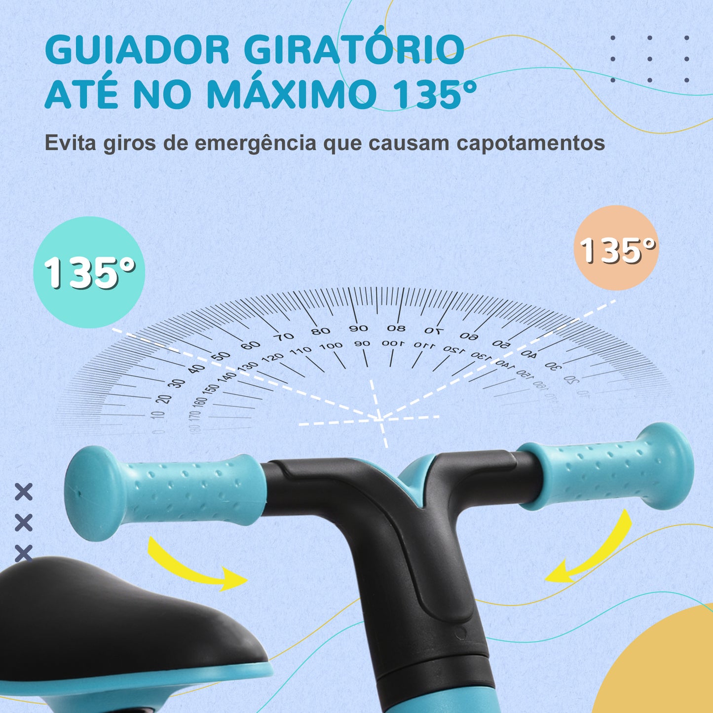 AIYAPLAY Bicicleta sem Pedais para Crianças acima de 18 Meses Bicicleta Infantil para Bebé com Assento Ajustável em 30-36,5 cm Rodas de Ø19 cm Carga 25 kg 66,5x34x46,5 cm Azul