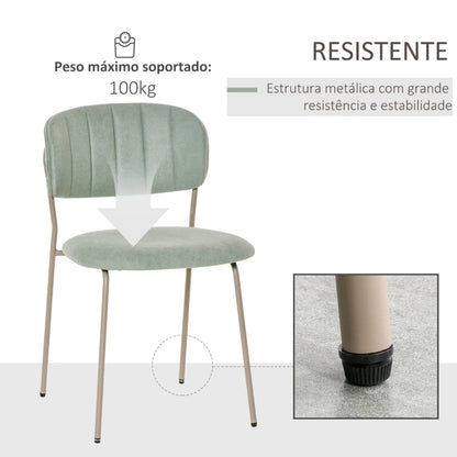 Conjunto de 4 Cadeiras Clarisse - Verde - Design Moderno