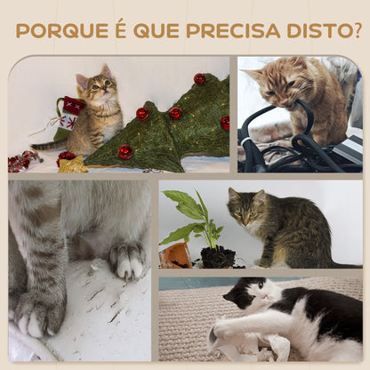 PawHut Prateleiras de Escalada para Gatos de Parede Conjunto de Prateleiras para Gatos 4 Peças com Rede Plataforma Semicircular Plataformas de Salto e Poste de Sisal Cinza