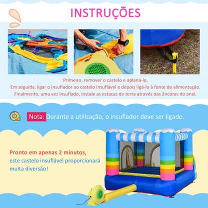 Parque Aquático / Castelo Insuflável com Trampolim e Piscina para Crianças