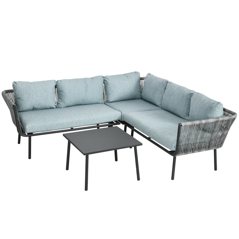 Conjunto de Jardim Lounge Picardi - Sofá e Mesa de Centro em Vime