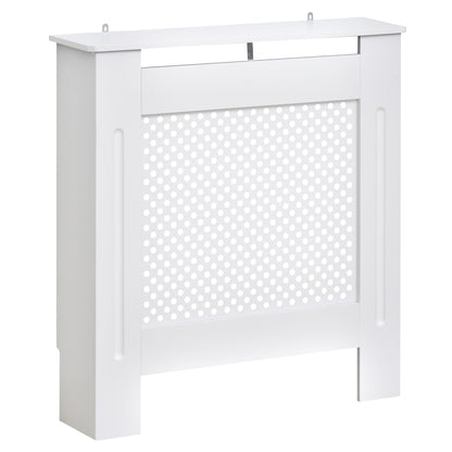 HOMCOM Cobertura de Radiador de MDF Cobertura para Radiador com Prateleira Estilo Moderno 78x19x82 cm Branco