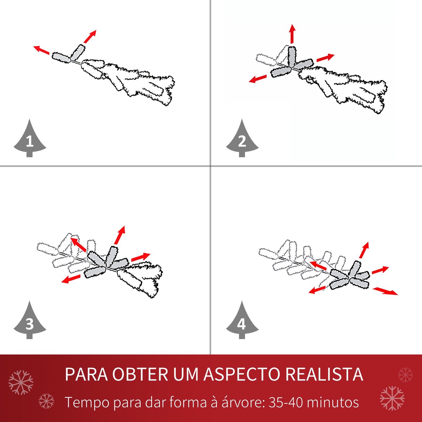 HOMCOM Árvore de Natal Artificial Ø105x210cm com 1440 Pontas de PVC e 75 Pinhas Base Dobrável e Suporte de Aço Decoração de Natal para Interiores Verde