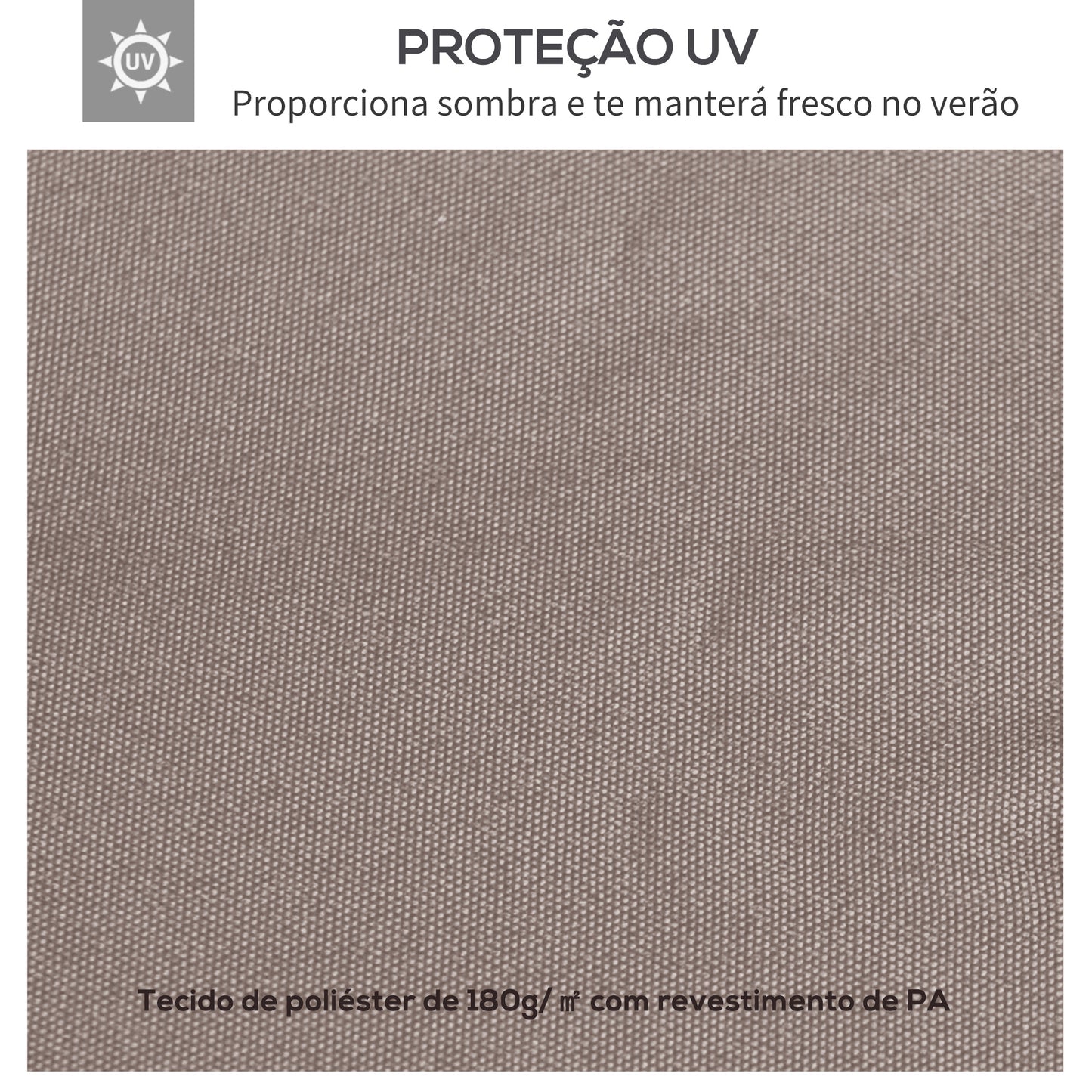 Outsunny Toldo de Substituição de 3x3m para Pérgola de Jardim com 8 Orifícios de Drenagem e Ventilação Bege