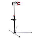 HOMCOM Suporte de Reparação de Bicicleta Portátil Suporte para Bicicleta com Altura Ajustável 109-180cm Giratório 360° Bandeja de Ferramenta até 30kg 100x66x180cm Preto