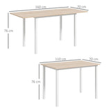 Mesa de Jantar Lucik Extensível - 110-160cm - Design Moderno