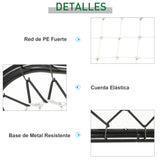 HOMCOM Rede de Rebote Dobrável Rede de Rebote com Ângulo Ajustável de 5 Níveis para Treinamento de Futebol Tenis Beisebol Desportes 84x78x65-78cm Preto