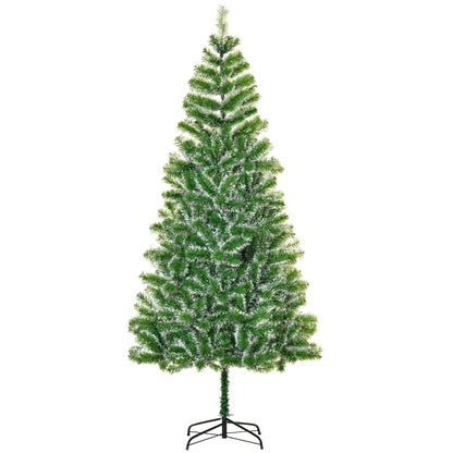 HOMCOM Árvore de Natal Artificial 210cm com 968 Ramos e Suporte de Metal Árvore de Natal para Decoração de Interior Sala de Estar Festas Ø100x210 cm Verde