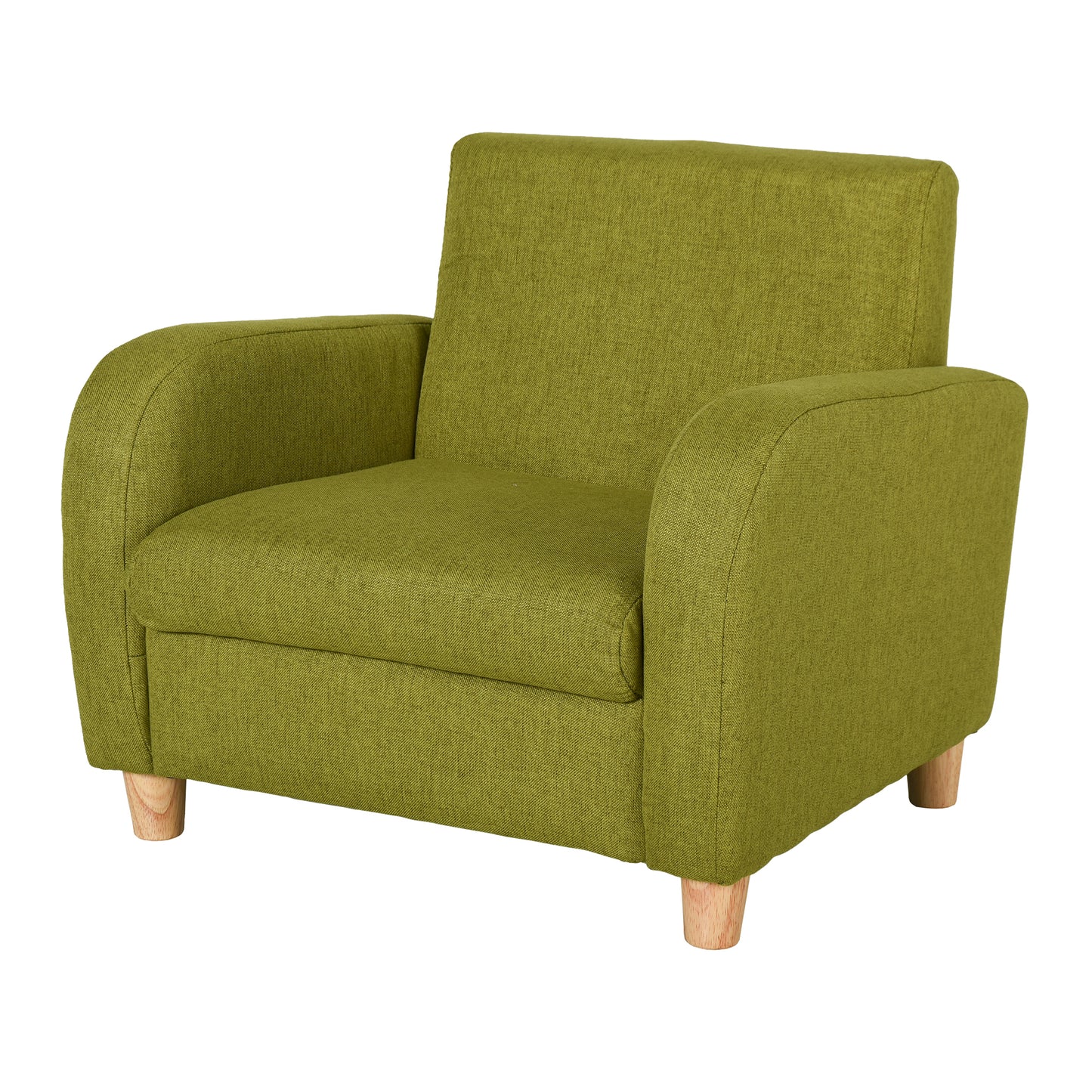 HOMCOM Sofá Infantil Mini Sofá para Crianças acima de 3 anos com Assento Acolchoado Apoio para os Braços e Estrutura de Madeira Carga Máx. 65kg 49x45x44 cm Verde