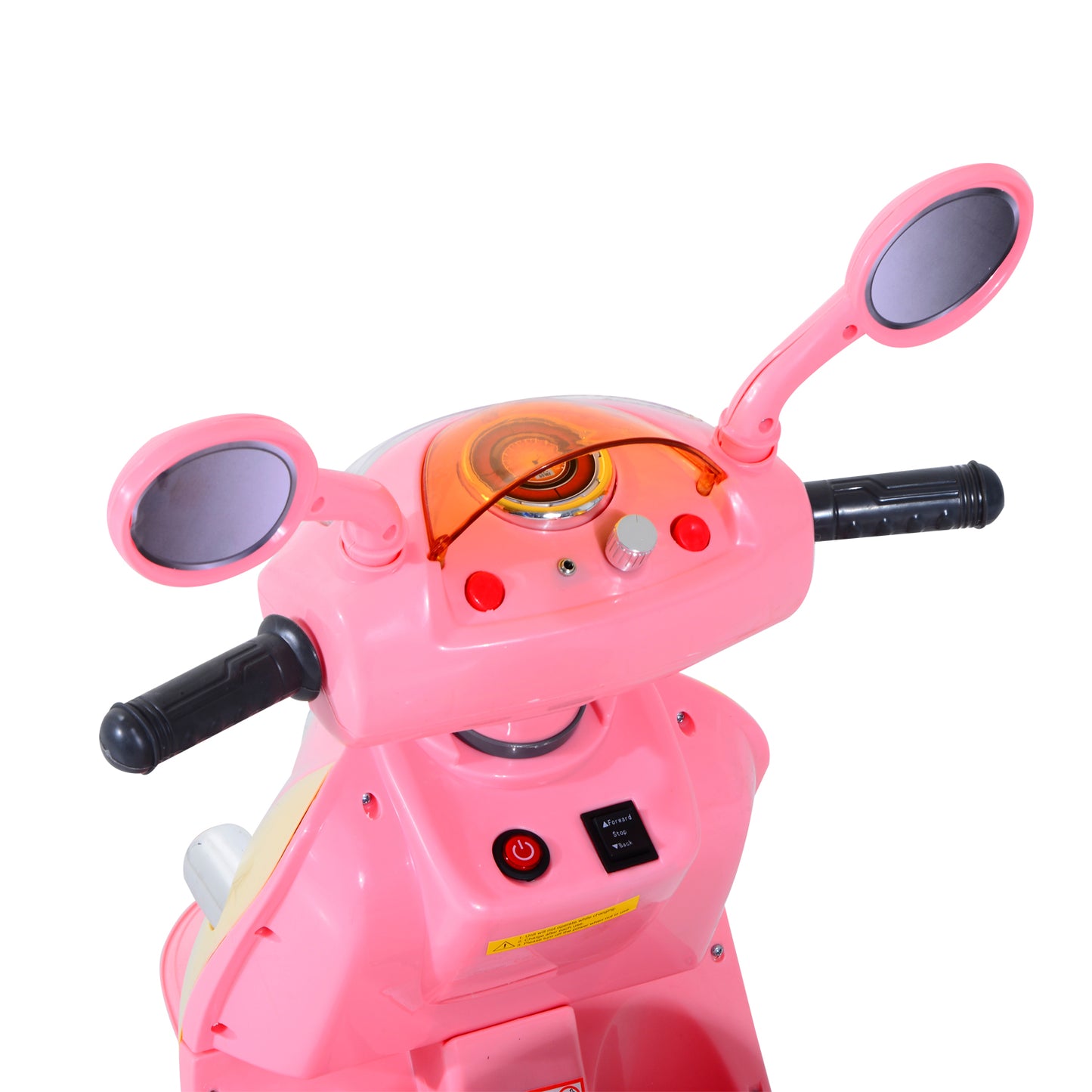 HomCom® Carro de triciclo Moto elétrica infantil com Bateria para crianças com mais de 3 anos 108x51x75cm Rosa