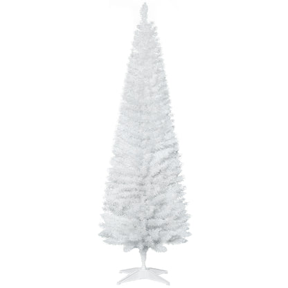 HOMCOM Árvore de Natal Artificial 180cm Ignífugo com 390 Ramos de PVC e Suporte de Metal Decoração de Natal para Interiores Fácil de Montar Verde