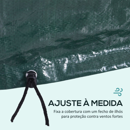 Outsunny Capa Protetora para Móveis Retangular Cobertura de Móveis para Jardim Impermeável Anti-UV Antipó para Terraço Varanda 235x190x90 cm Verde