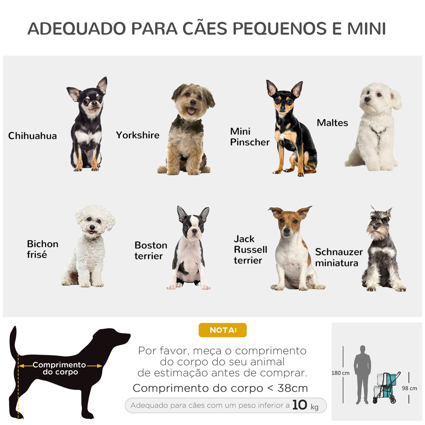 PawHut Carrinho Duplo para Cães Gatos Carrinho Dobrável para Animais de Estimação com 2 Transportadoras Portáteis Cinto de Segurança Bolsos Laterais e 2 Almofadas 66x50x98 cm Turquesa e Cinza