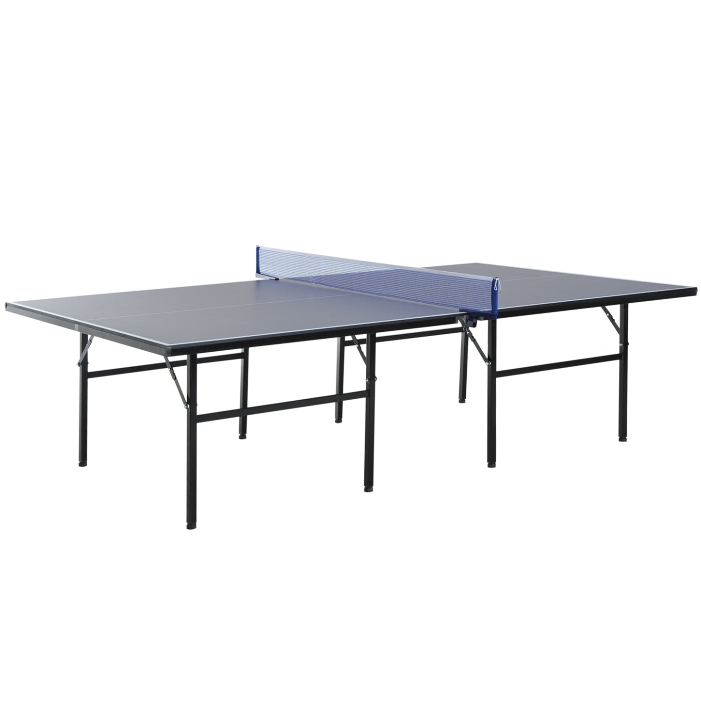 HomCom Mesa de Ping Pong Dobrável com Rede – Cor Azul – Aço e MDF – 152.5x274x76cm