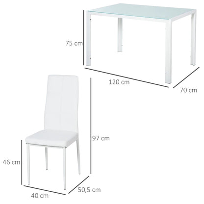 Conjunto de Refeição Hayla - 4 Cadeiras e 1 Mesa - Design Nórdico