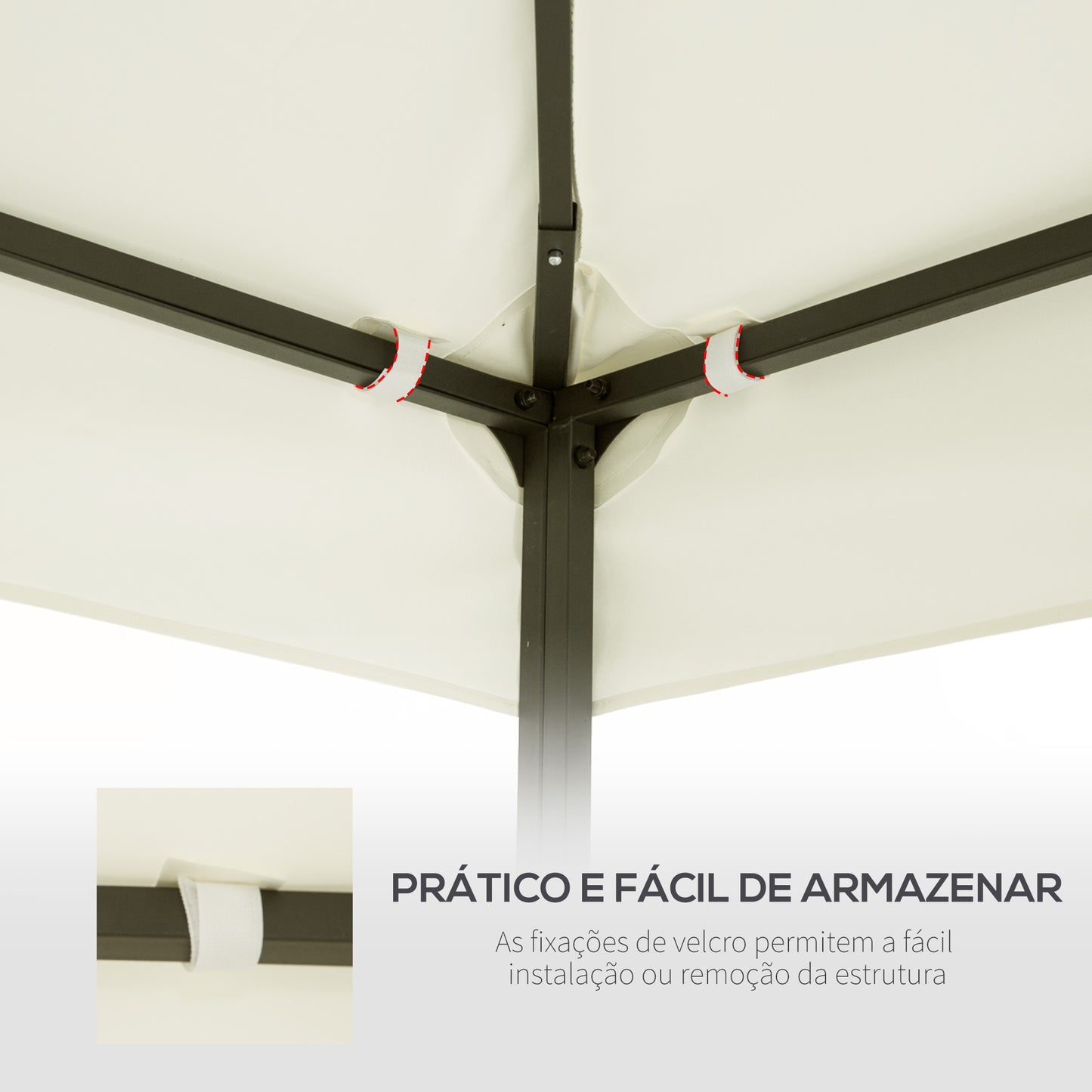 Toldo de Substituição para Pérgola 4x3m – Cobertura Superior de Duplo Nível, Respirável e com Drenagem