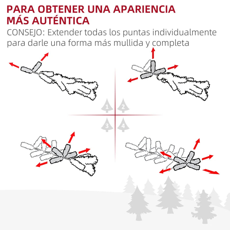 Árvore de Natal com 130 Luzes LED e Estrela - 120 cm