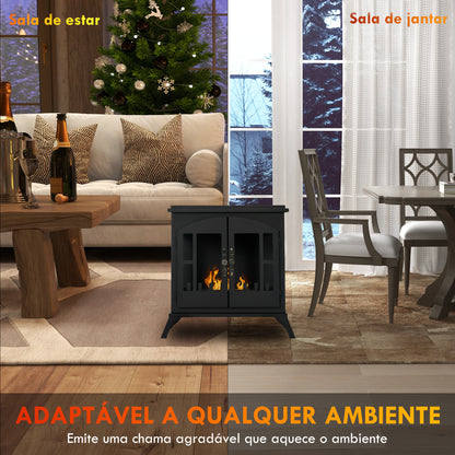 Lareira de Bioetanol "Coimbra" – 55x31x55 cm – Preto – Design Moderno