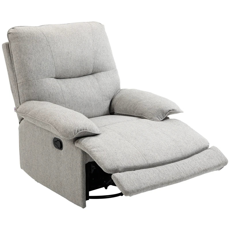 Poltrona Relax Dayla Reclinável em Tecido Premium - Cinzento - Design Nórdico