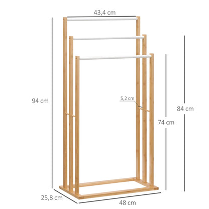 Toalheiro de Pé em Bambu - Design Natura