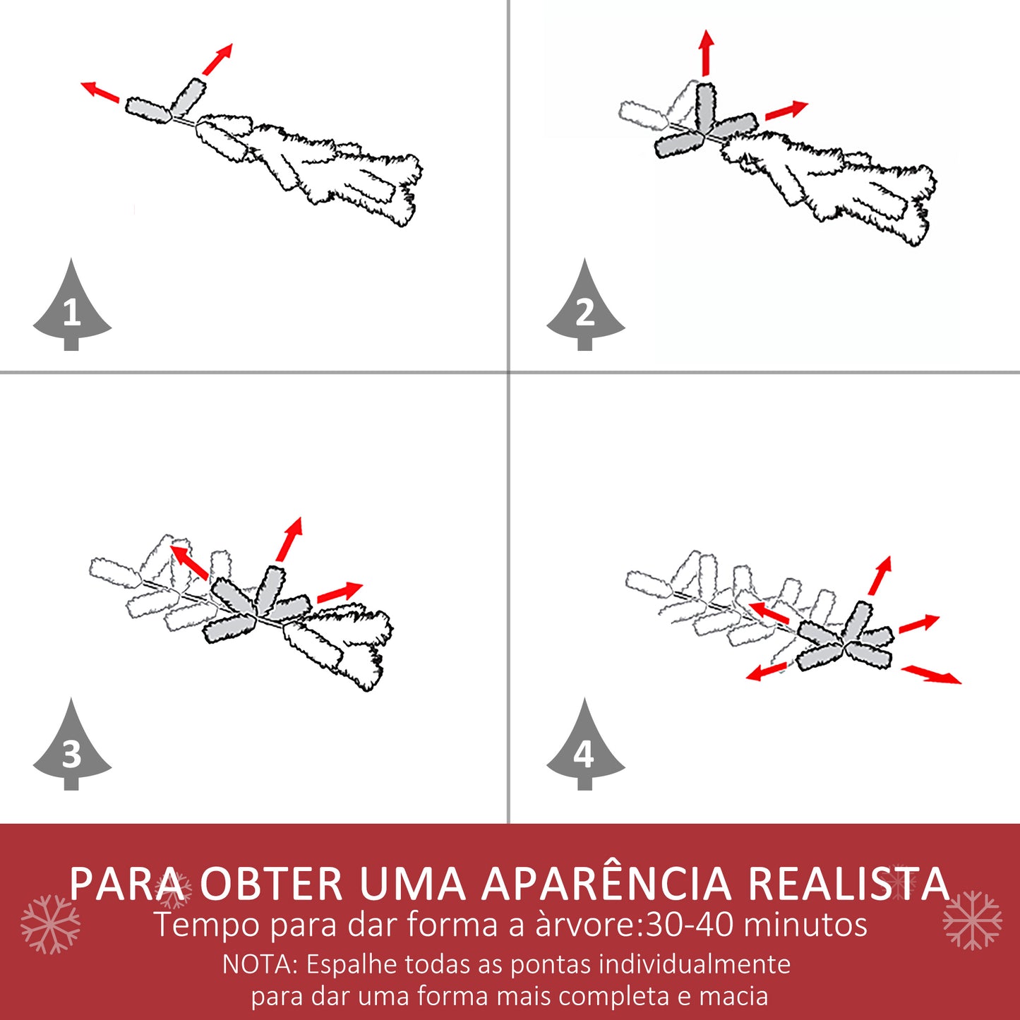 HOMCOM Árvore de Natal Artificial 180cm Ignífugo com 493 Ramos Folhas de PVC Base Dobrável e Suporte Metálico Decoração de Natal para Interiores Verde