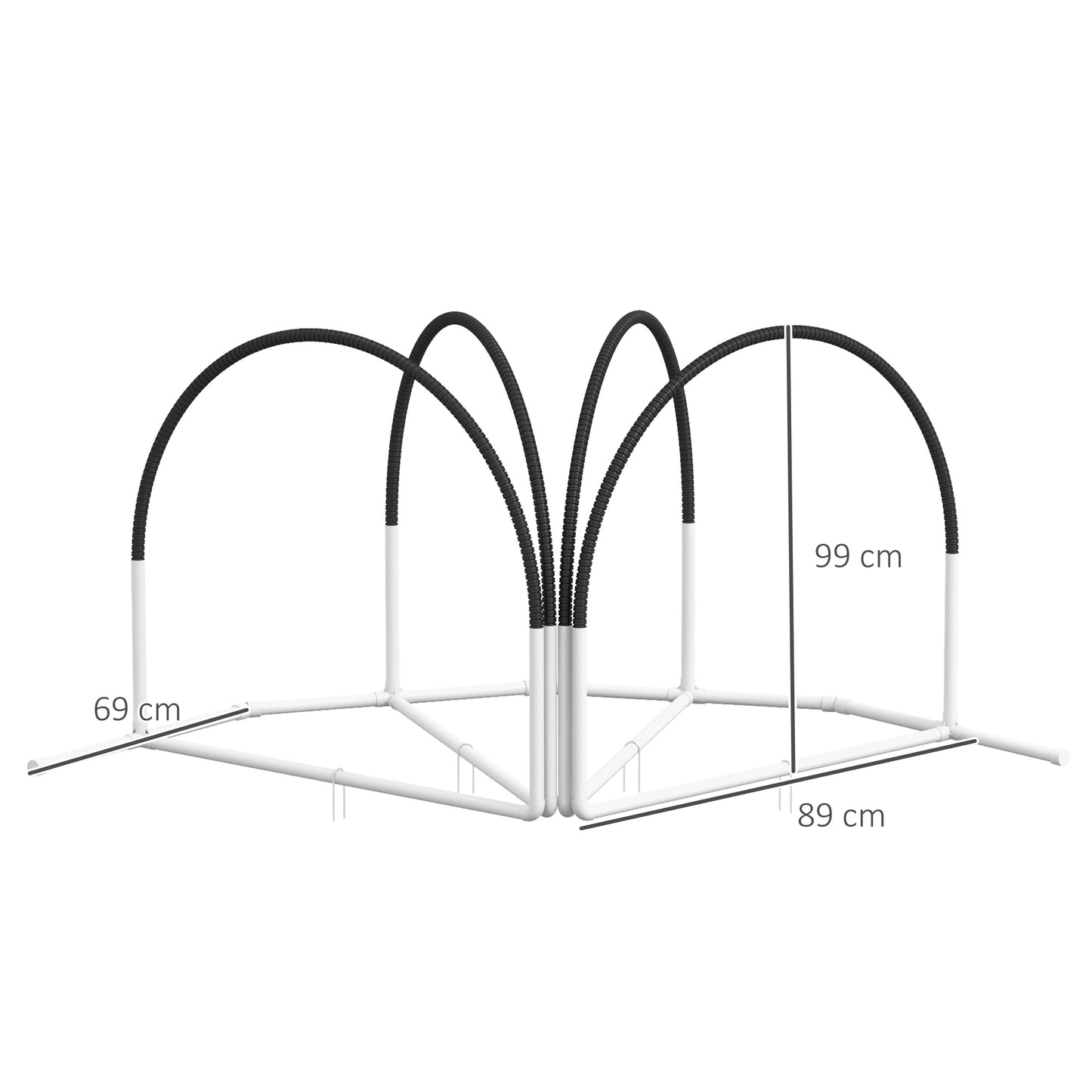 PawHut Conjunto de Treino de Agilidade para Cães de 4 Peças Jogo de Agilidade para Cães com Bolsa de Transporte 89x69x99 cm Preto