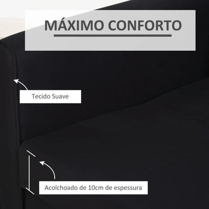 Sofá Cama Oslo com Armazenamento - Cor Cinza Carvão - 152x101x81cm / 132x198x35cm - Design Moderno