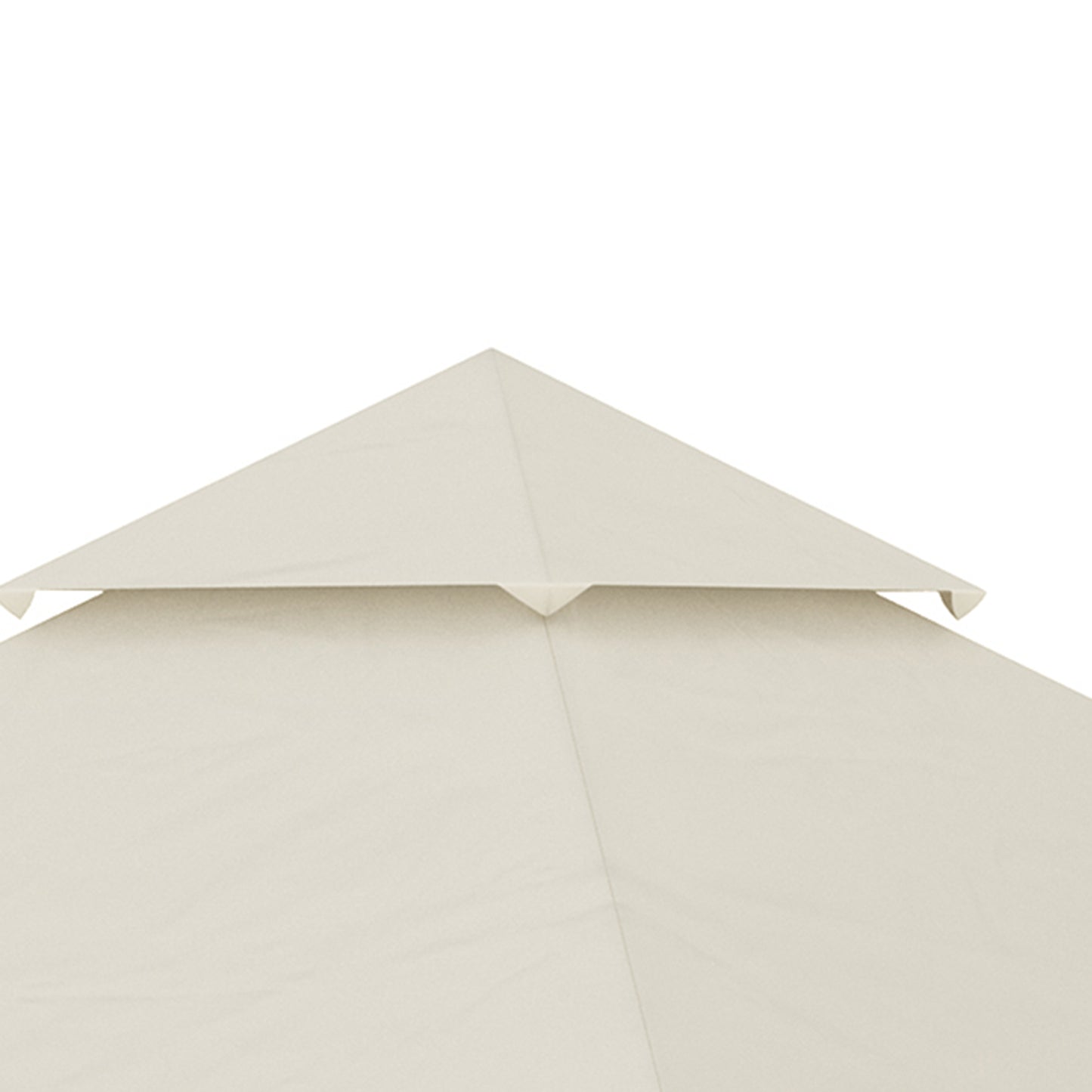 Outsunny Toldo de Substituição para Pérgola 2,95x2,95 cm Cobertura de Substituição com Teto Duplo e 10 Orifícios de Drenagem Tecido de Poliéster para Pátio Jardim Creme