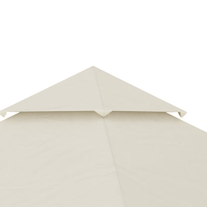 Outsunny Toldo de Substituição para Pérgola 2,95x2,95 cm Cobertura de Substituição com Teto Duplo e 10 Orifícios de Drenagem Tecido de Poliéster para Pátio Jardim Creme