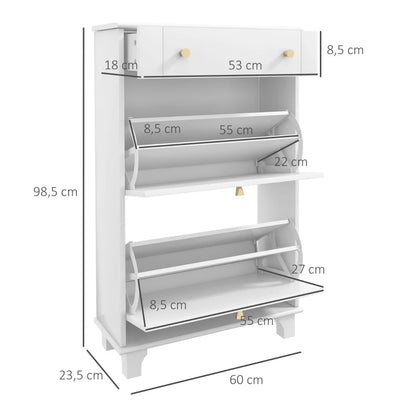 Sapateira Close de 2 Portas e 1 Gaveta - Design Moderno