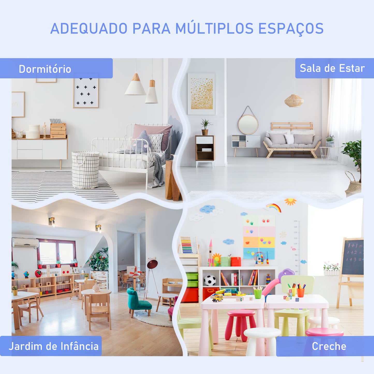 HOMCOM Conjunto Infantil de Mesa 2 Cadeiras e Banco com Armazenamento Móveis Infantil para Sala de Jogos Dormitório Branco e Cinza