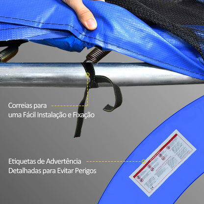 HOMCOM Cobertura de Proteção Ø366 cm de Borda de Trampolim Espuma de Proteção para Trampolim para Exterior Azul