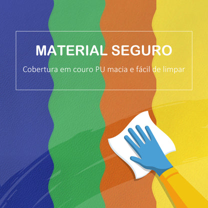 HOMCOM Conjunto de 7 Blocos de Espuma para Crianças de 1-3 Anos Blocos de Construção para Escalar e Gatinhar 60x40x11 cm Multicor