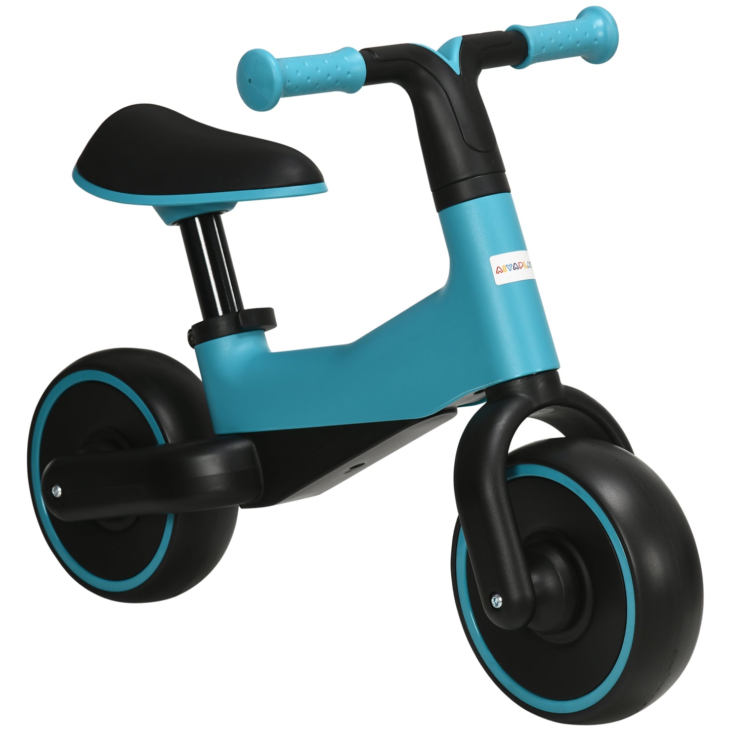 AIYAPLAY Bicicleta sem Pedais para Crianças acima de 18 Meses Bicicleta Infantil para Bebé com Assento Ajustável em 30-36,5 cm Rodas de Ø19 cm Carga 25 kg 66,5x34x46,5 cm Azul