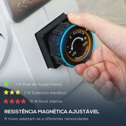 Máquina de Remo Dobrável com Resistência de 8 Níveis