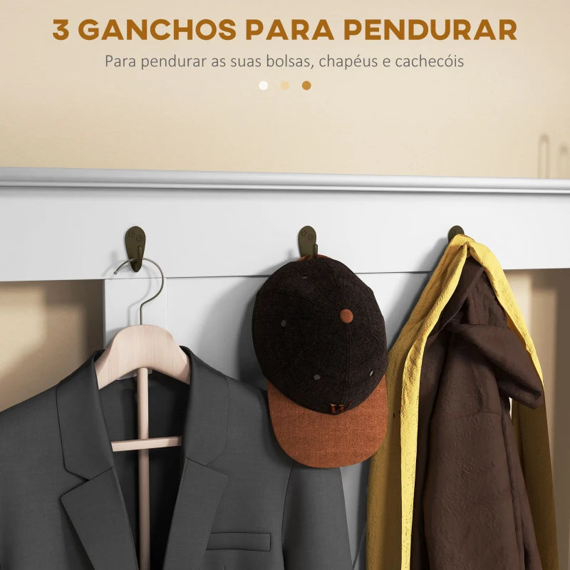 Conjunto de Entrada Glace com Cabide, Banco e Sapateira - Design Moderno