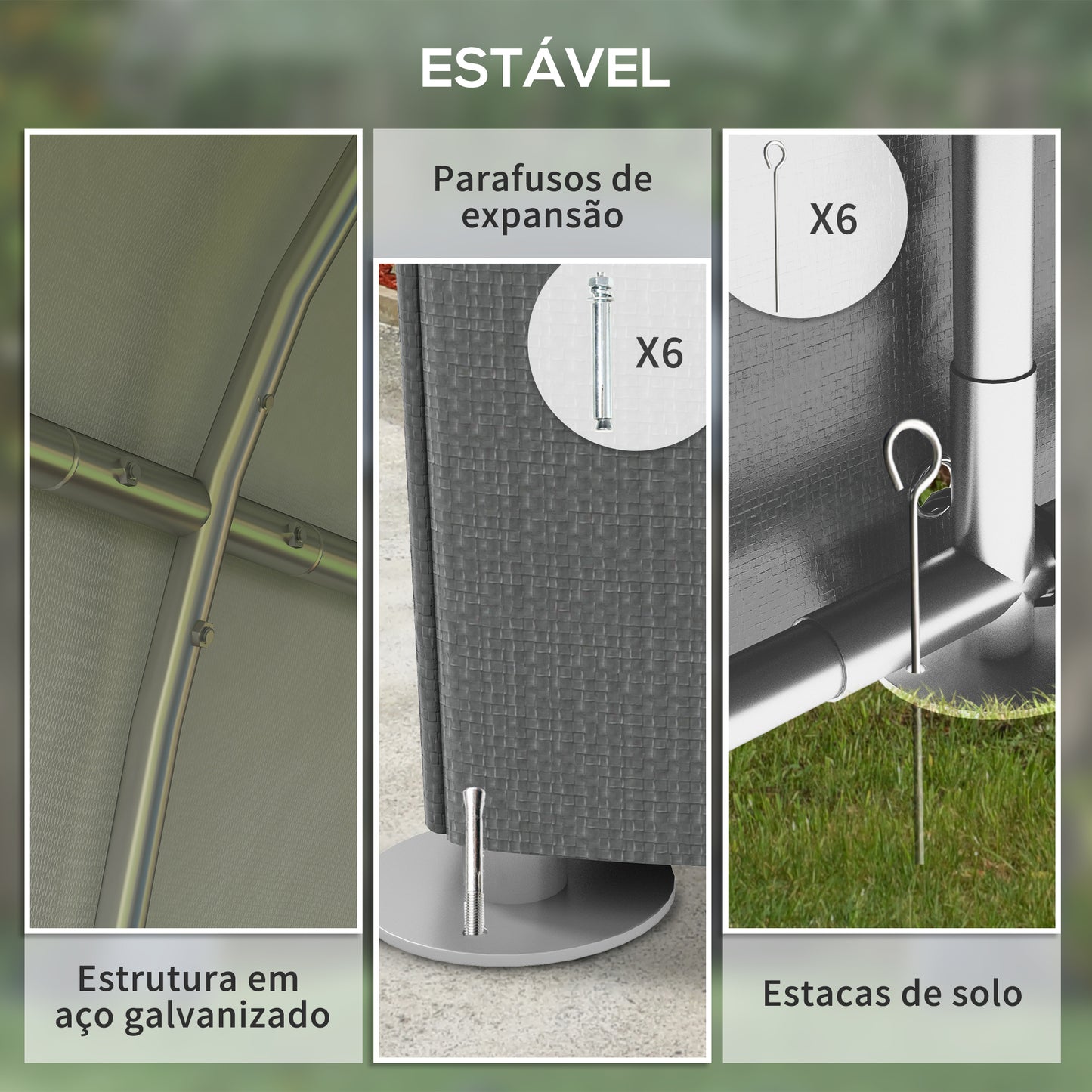 Outsunny Abrigo para Ferramentas Bicicletas e Motos 1,2x1,8x1,65 m Garagem Portátil com 2 Habitações Porta com Fecho de Correr Impermeável Anti-UV para Jardim Cinza Escuro