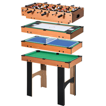 Mesa Multi-Jogos 4 em 1 Mesa de Jogos para Crianças acima de 6 Anos Matraquilho para Crianças Mesa de Bilhar Mesa de Ping-Pong 87x43x73 cm Madeira e Preto