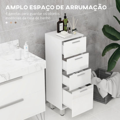 Armário de Apoio Damise de Casa de Banho - Branco - Design Moderno