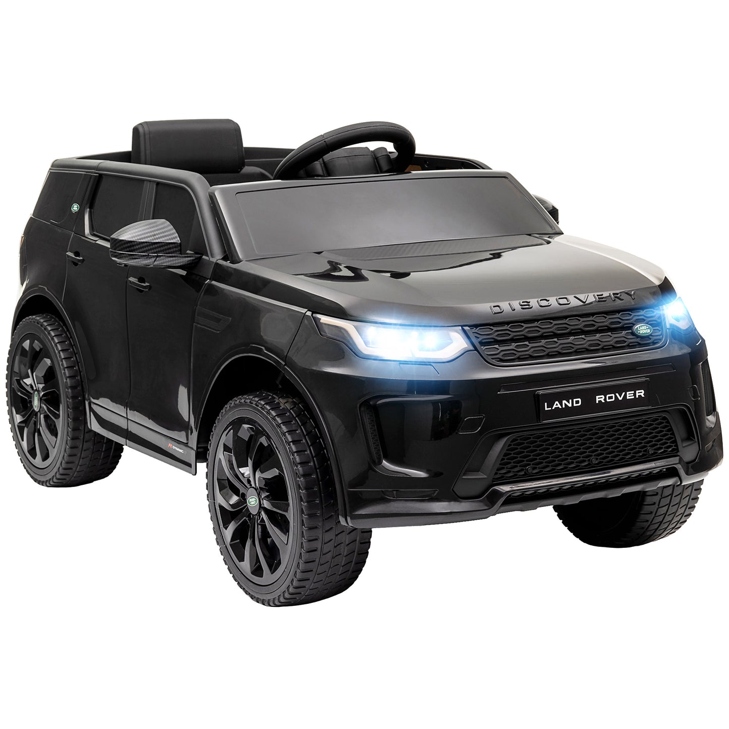 AIYAPLAY Carro Elétrico para Crianças acima de 3 Anos com Licença Land Rover Discovery Sport Carro Elétrico Infantil com Bateria 12V Controlo Remoto Faróis Buzina e Música 106x65,5x51 cm Preto