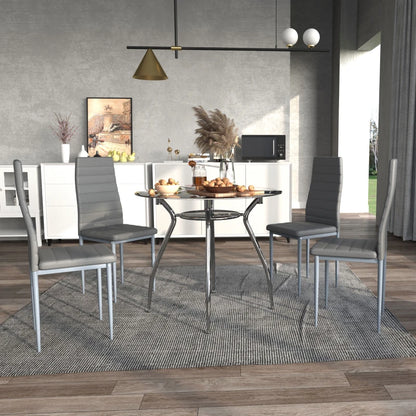 Conjunto de Refeição Phaia - 4 Cadeiras e 1 Mesa - Design Moderno