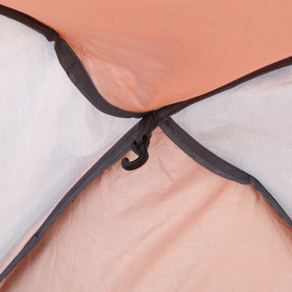 Outsunny Tenda de Duche Campismo Portátil UV+25 Tenda de Privacidade para Casa de Banho Trocador com Janela Bolso e Bolsa de Transporte 123x121x98cm Laranja