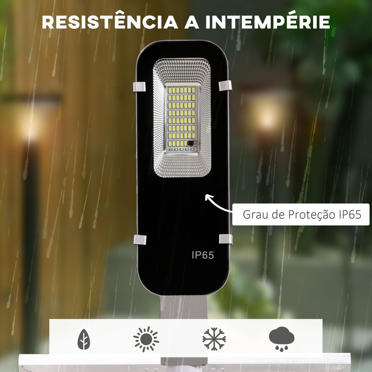 Outsunny Candeeiro Solar de Exterior com 54 LED Candeeiro de Parede de Alumínio IP65 Impermeável com Iluminação Branco Frio e Controlo Remoto para Jardim Pátio 68x37x16 cm Prata