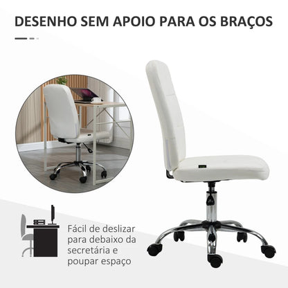 Cadeira de Escritório Allen com Altura Ajustável - Branco - Design Nórdico