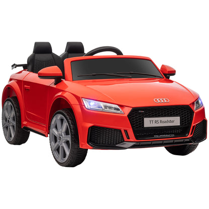 HOMCOM Carro Elétrico Audi TT para Crianças acima de 3 Anos com Controlo Remoto Música e Luzes Bateria 12V Abertura da Porta 102x60x44 cm Vermelho