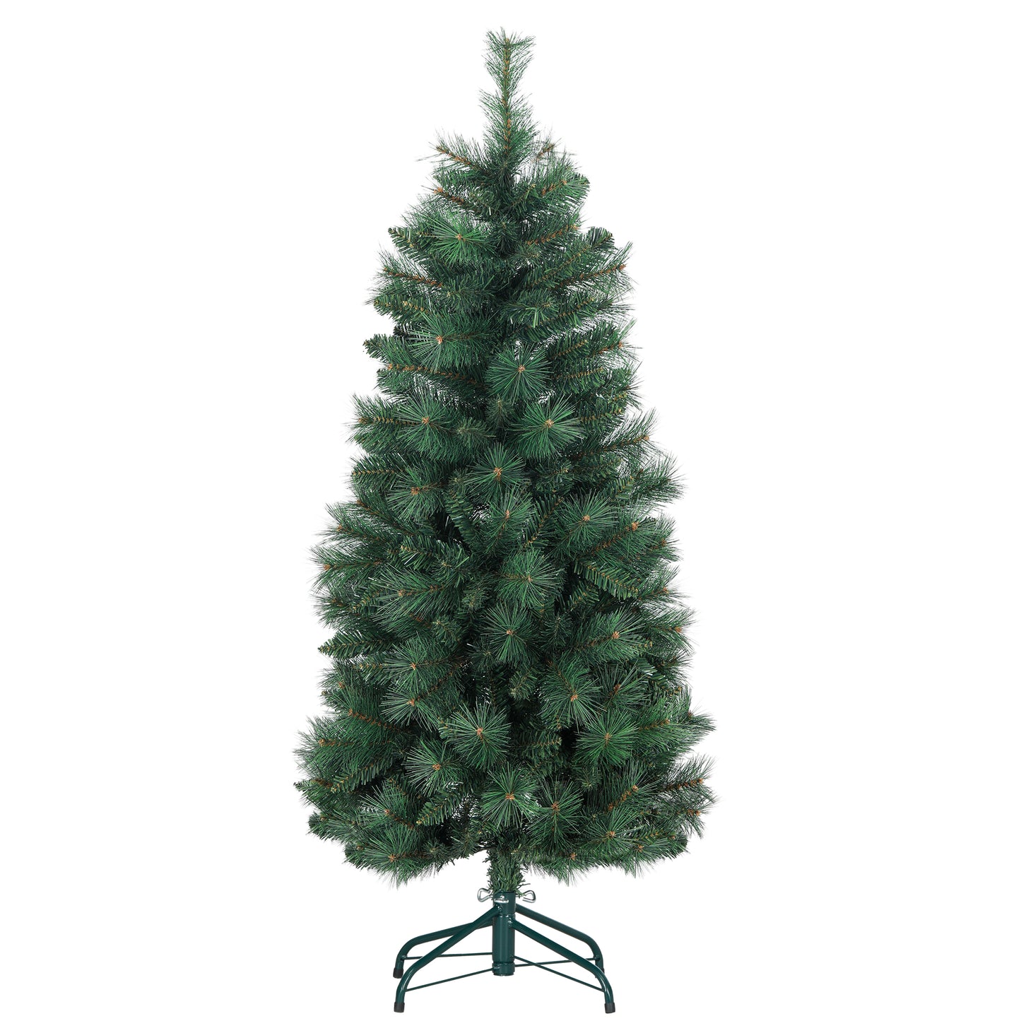 HOMCOM Árvore de Natal 150 cm Árvore de Natal Artificial com 354 Ramos e Suporte de Metal Árvore de Natal para Sala Interior Verde