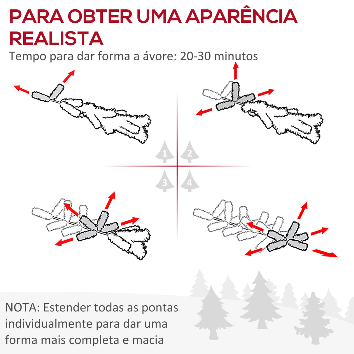 HOMCOM Conjunto de 2 Árvores de Natal Artificial 90cm com Vaso Ignífugo com 110 Ramos 70 Bagas 8 Pinhas e Folhas de PVC Decoração de Natal para Interiores Verde